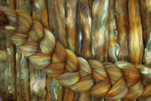 Load image into Gallery viewer, Mossy Bank | Superfine Merino Alpaca Camel Mulberry Silk
