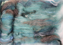 Load image into Gallery viewer, Art Batt &amp; Mohair Locks | Merino Targhee Bamboo Sari Tussah &amp; Mulberry Silk
