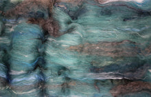 Load image into Gallery viewer, Art Batt &amp; Mohair Locks | Merino Targhee Bamboo Sari Tussah &amp; Mulberry Silk
